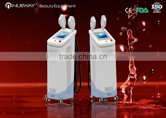 High technology 2 handles multifunctional salon use shr ipl hair removal machine
