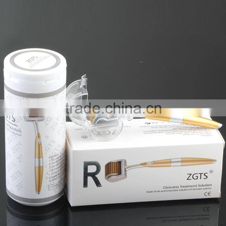 2015 Wholesale 192 needles ZGTS Titanium micro needle golden derma roller system