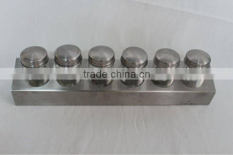 stainless steel spice set, seasoning can, seasoning set, spice jar, caster, castor