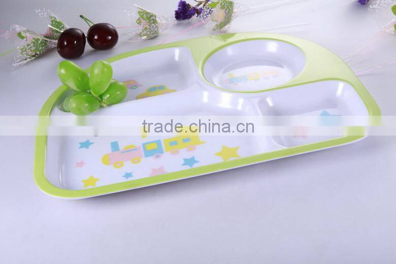 Simply Style 4 Compartments Snack Tray/melamine Dinner Plate for children, melamine dinner plates for dinning room
