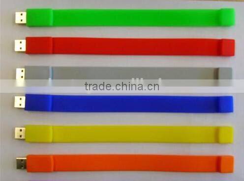 wholesale USB Silicone Wristband with free logo printing