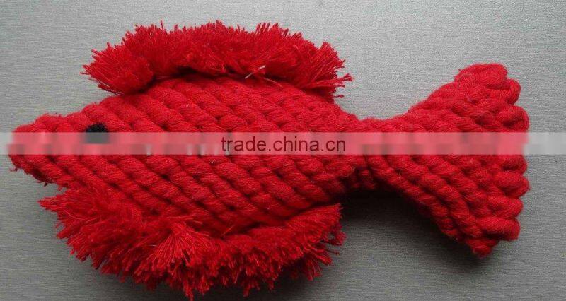 cotton material red color fish toy cat toy