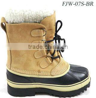 Fashion Ladies Genuine Leather Waterproof Winter Boots