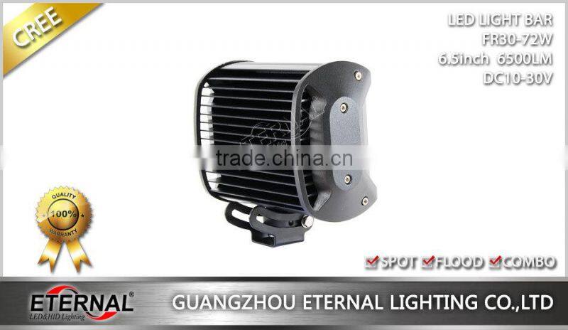 6.5in 72W quad row powersports off road 4x4 ATV UTV racing led light bar driving lamp