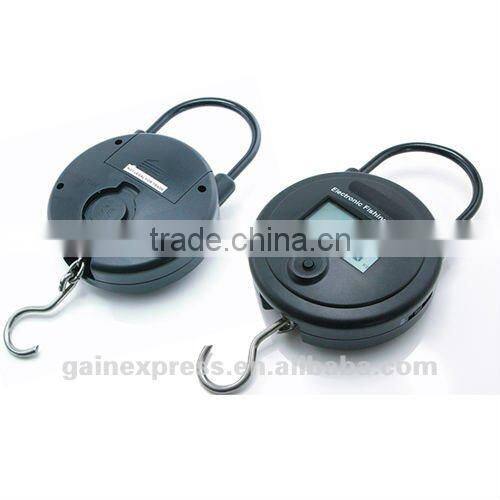25kg/55lb Round Digital LCD Hanging Fish Weighing Scale, oz