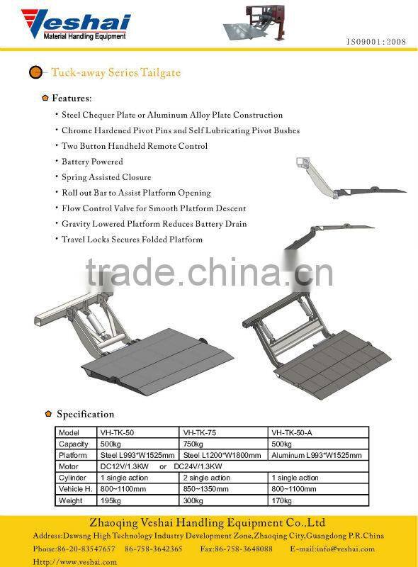 Truck Hydraulic Tailgate lift Tuck-away VH-TK-50