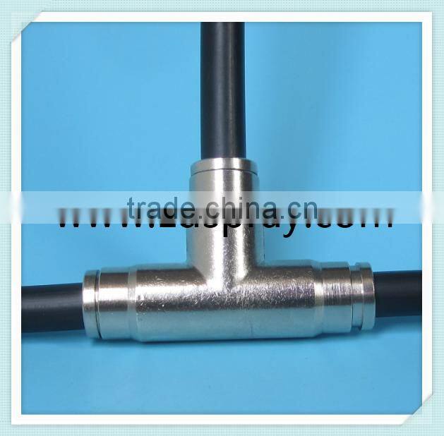 3/8" (9.52mm) quick coupling T tube connectors or slip locks fittings