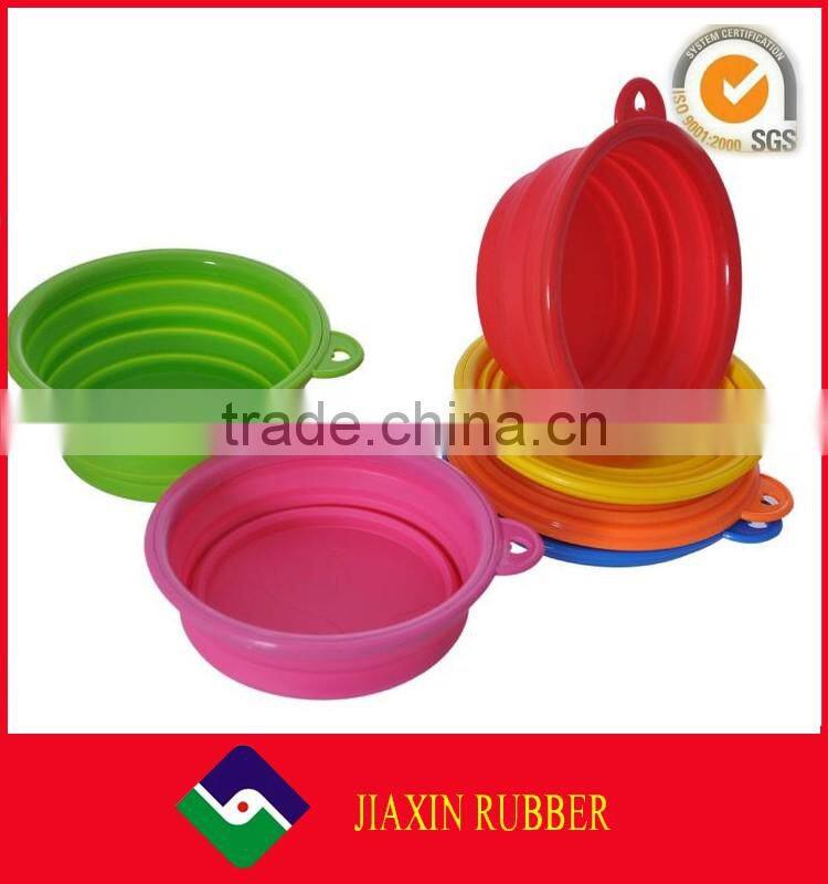 Colourful Foldable Silicone Dog Bowl, silicone pet bowl, silicone collapsible bowl