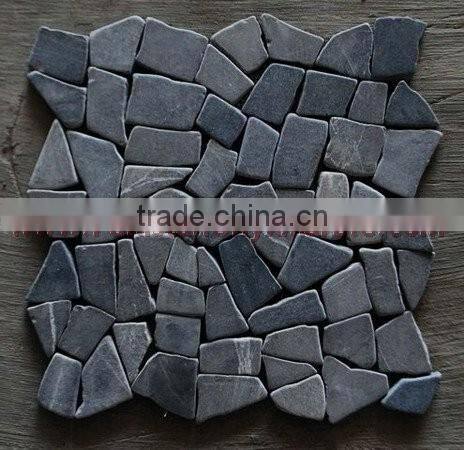 NATURAL JET BLACK MARBLE MOSAIC TILES