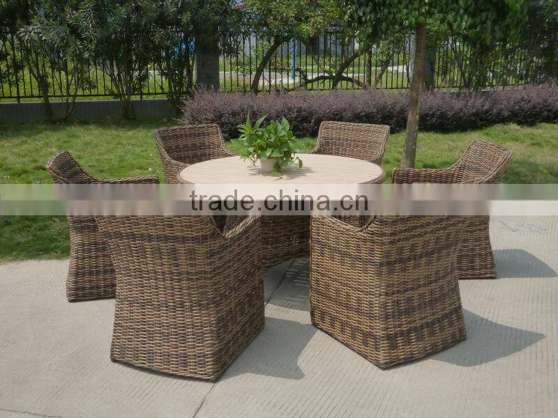 luxury garden hotel rattan dining table and chairs furniture