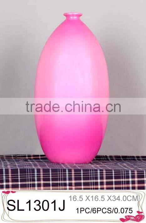 2015 New pink unusual different shape flower vase
