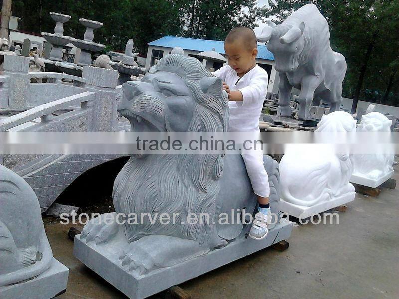 Garden Lion Stone Sculpture