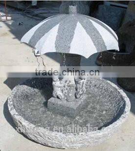 Granite bamboo shaped stone fountain for park decoration
