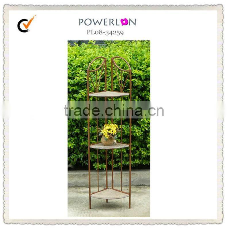 Classical Vintage Decorative Wooden 3-Tires Corner Shelf