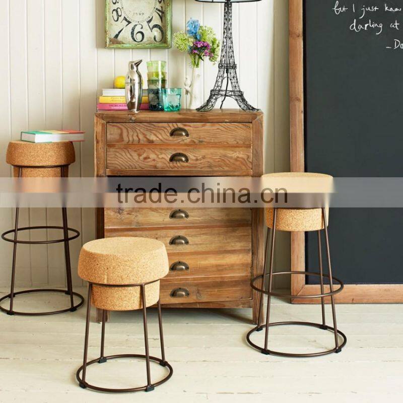 Rustic Look One Door Cabinet Solid Wooden Drawer