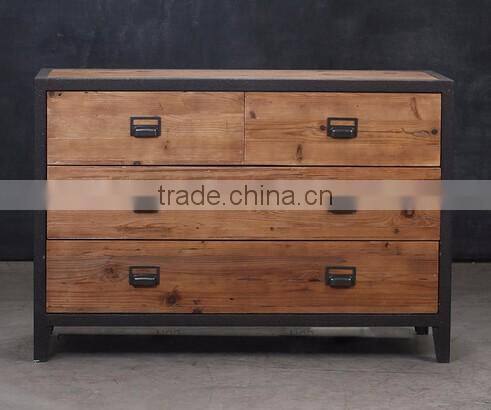 Metal&Wood Mixed 3 Drawers Chest, Cabinet