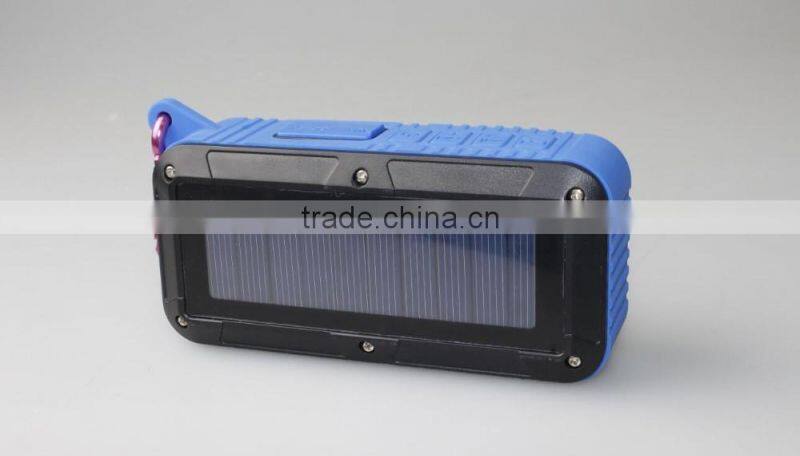 Factory direct plug buckle Ourdoor waterproof solar speakers solar charge wireless Bluetooth speaker