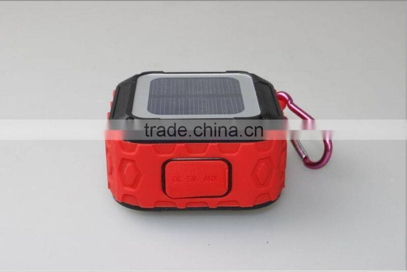 New Arrive Outdoor solar panels charge Bluetooth speaker solar waterproof stereo speaker
