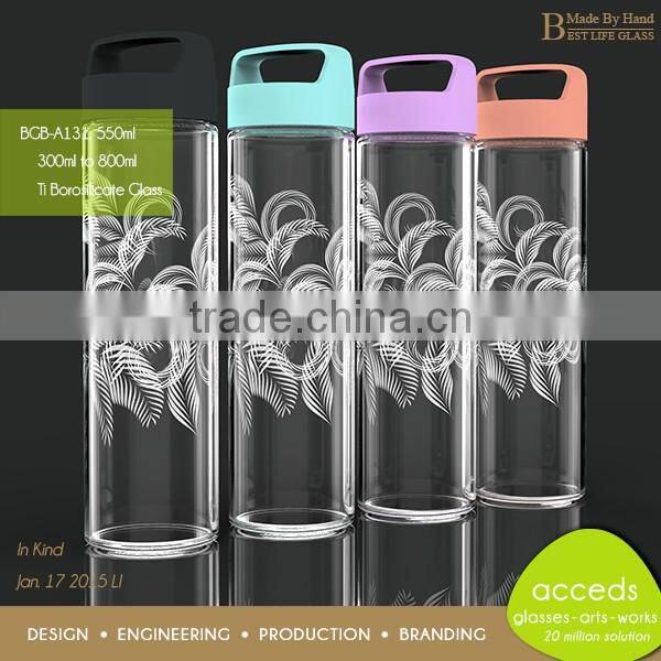 Wholesale Borosilicate Drinking Glass Bottle BPA free