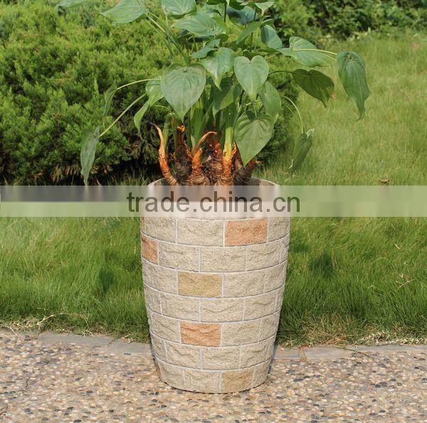 FO-204 Outdoor rock fiberglass flower pots whole