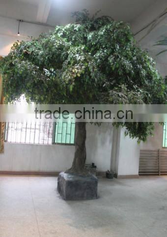 factory price hot sale artificial banyan tree with real wood trunk