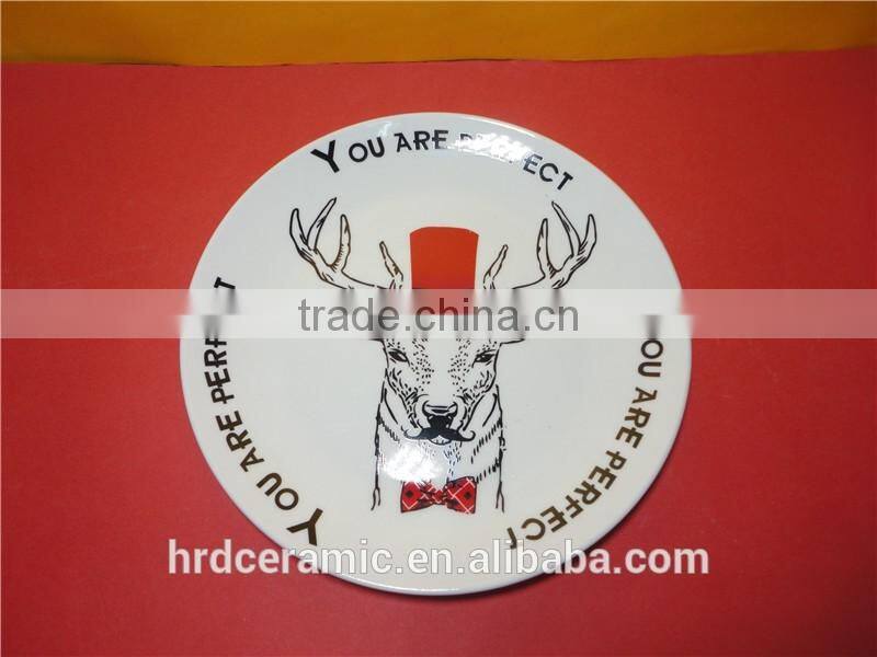 Wholesale hotel event restaurant white round custom cheap ceramic plates