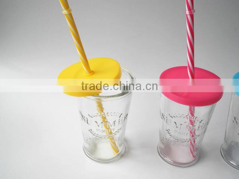 taper drink use milk glass cup for ejuice with lid and tube