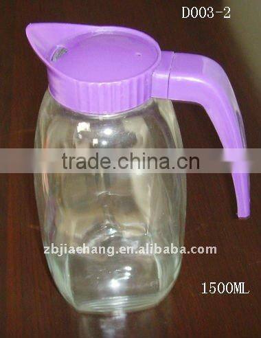 1500ml glass beverage jar with plastic lid D003-2