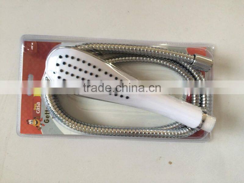 hot sell abs + stainless steel shower head with hose and base