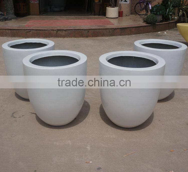 Fiber glass garden flowerpot