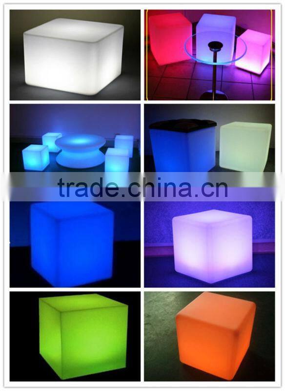 waterproof LED Cube with RF remote, party, event, home decor, bar, night club accessories