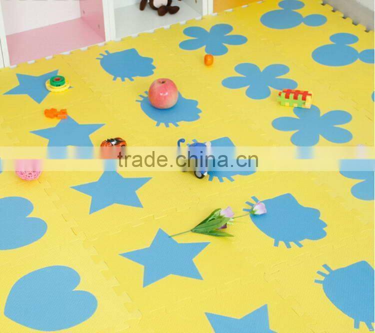 Top grade crossline eva plush baby puzzle mat