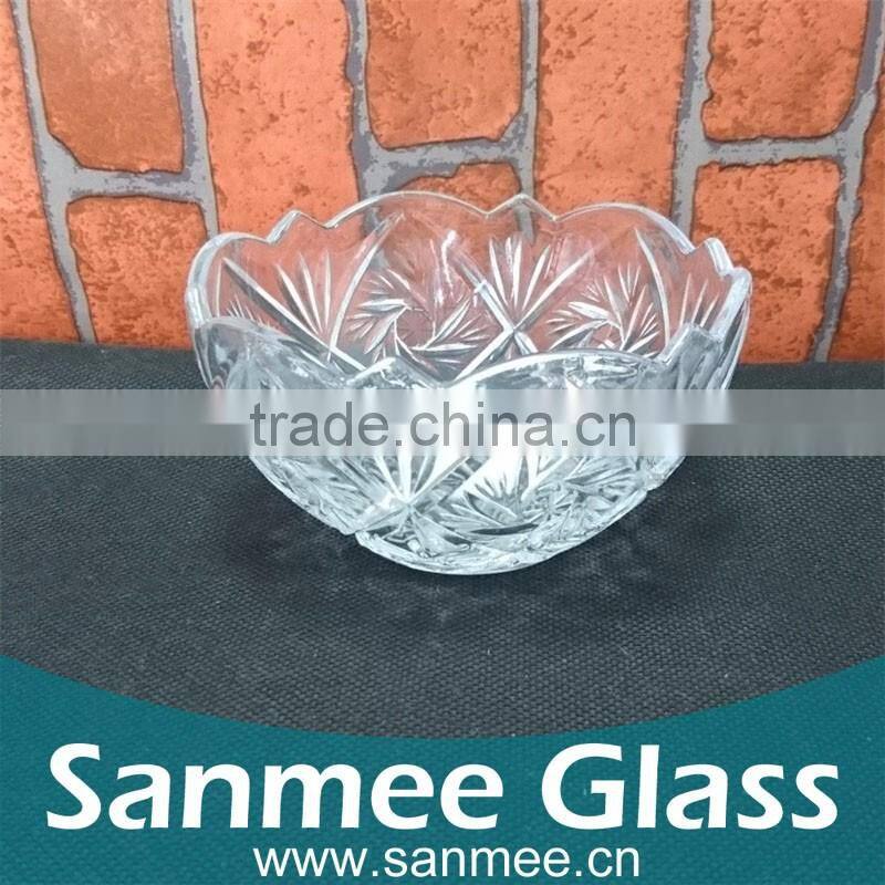 4inch Embossed Quality Glass Bowl Opal Glass Bowl Set