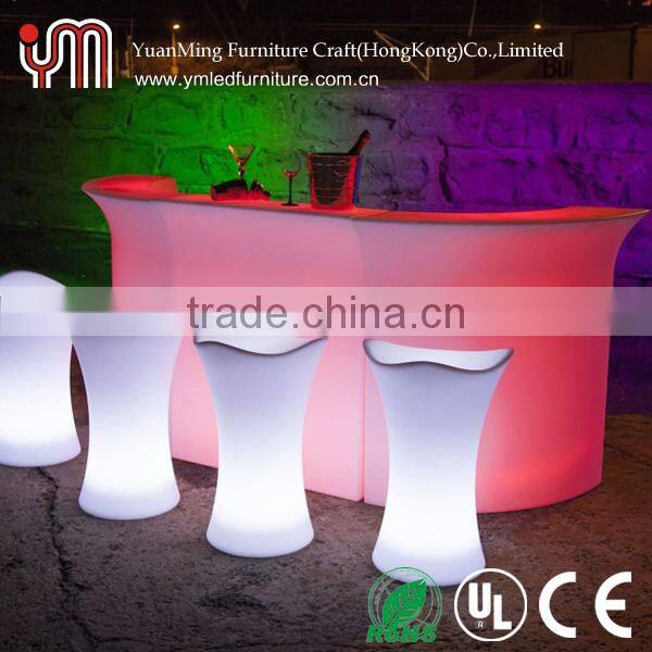 Modern Light Up Bar Table/Plastic Led Bar Table/Glowing Led Bar Table YM-BT9080 YM-BT8090