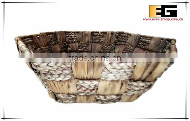 Hexagonal Natural Waterhyacinth Grass Tray