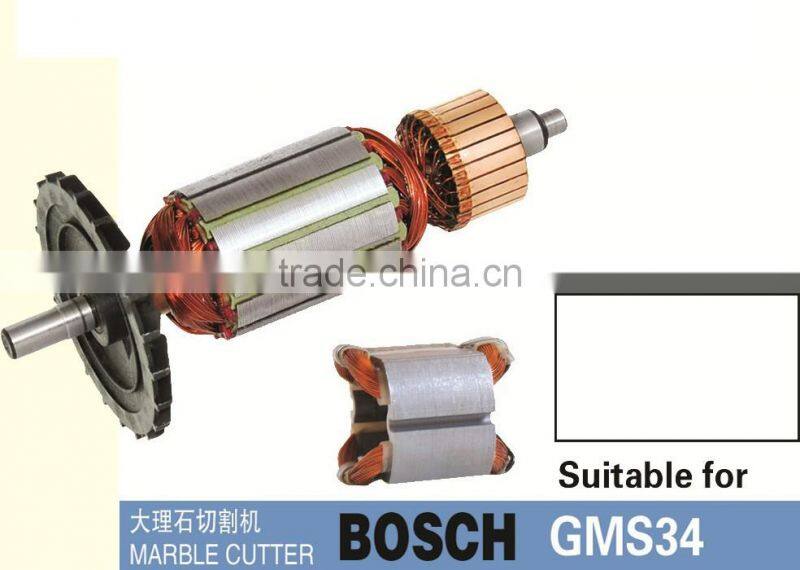 Marble cutter rotor/ armature & stator suitable for bosch GMS34