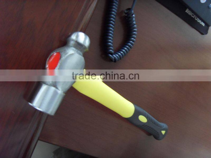 British type ball pein hammer with fiberglass handle