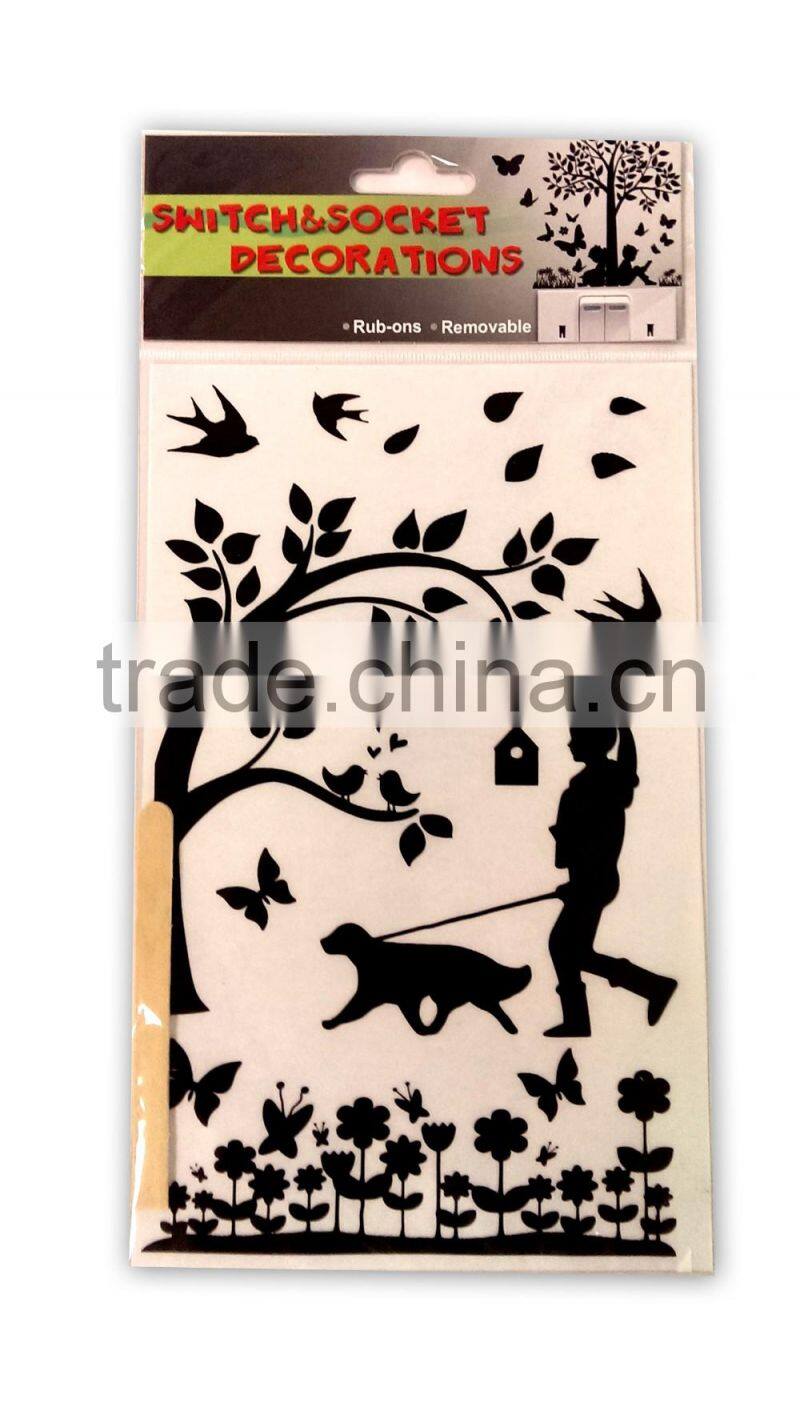 Vivid Animal Embossed Paper Sticker, Paper Sticker with Cat pattern for Decoration