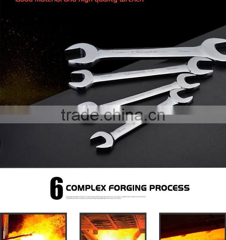 flexible combination wrench Cr-v open end mirror polished spanner wrench set