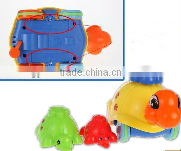 2014 newest design, colorful palstic funny toy for baby MUSIC TURTLE TOY FOR KIDS FROM DONGGUAN ICTI SUPPLIER