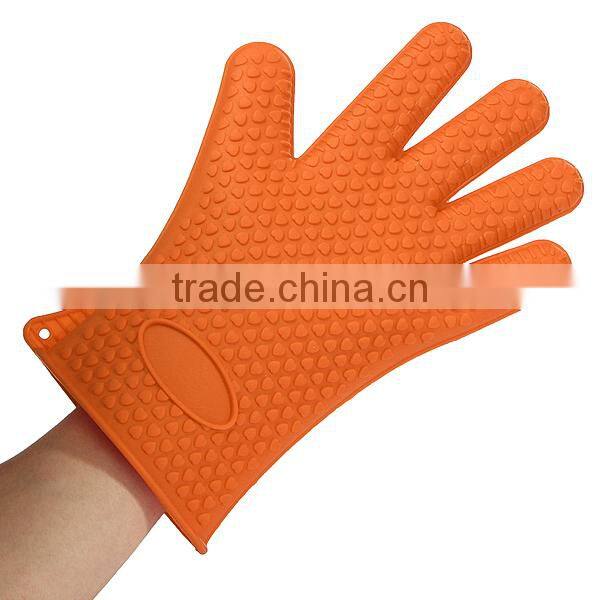 Heat Resistant Silicone Glove Oven Pot Holder Baking BBQ Cooking Mitts
