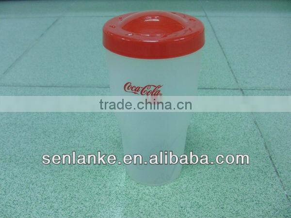 ps plastic water cup with lid and rope