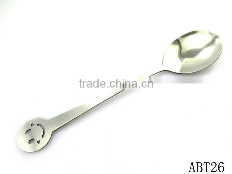 High Grade Mirror Polish Flatware Set,smile face stainless steel 410 spoon