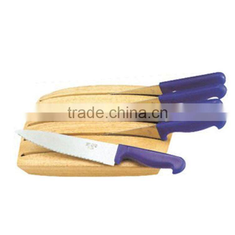 6pcs wholesale kitchen knives set with wooden block