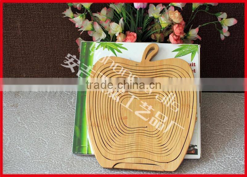 Apple shape Chinese bambooo crafts fruit basket