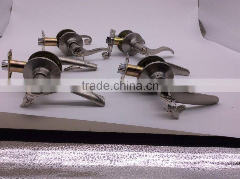 zinc commercial room office hotel glass heavy duty security door lever handle cylinder lock
