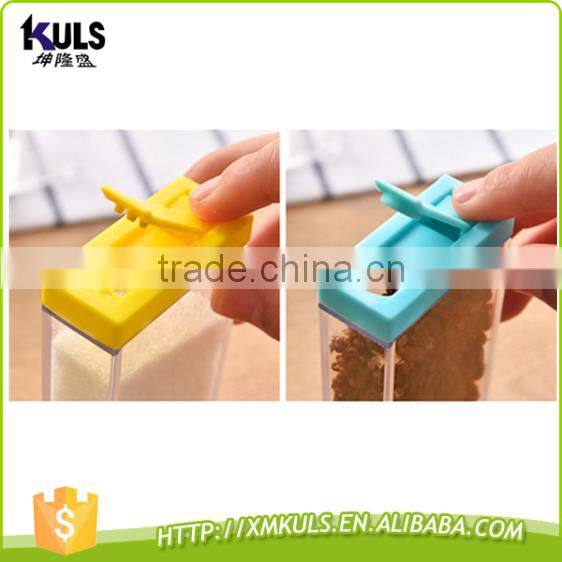 Creative transparent plastic condiment box kitchen storage box