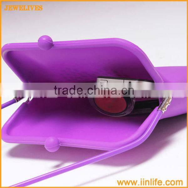 Orange Novelty Fashion Function Silicon bag Wallet Cellphone Mobile Silicon Cosmetic Bag Silicon coin bag Purse