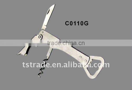 multi function opener keychain bottle opener novelty stainless steel durable fashion stainless steel red wine opener C0106W