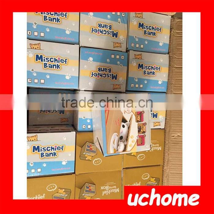 UCHOME 2017 Manufacture ebay Hot sell cat stealing money piggy bank